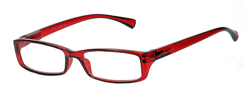 Klassikalised plastraamiga punased lugemisprillid