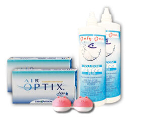 Komplekt AirOptix Aqua 6+6, Unica Plus 360ml 2tk ja lõbus konteiner