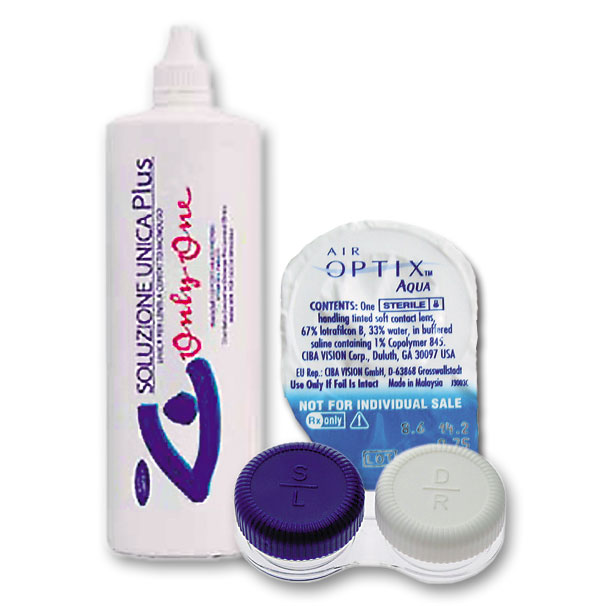 Starter Set AirOptix Aqua 2 pcs + Unica Plus 100ml + lens case