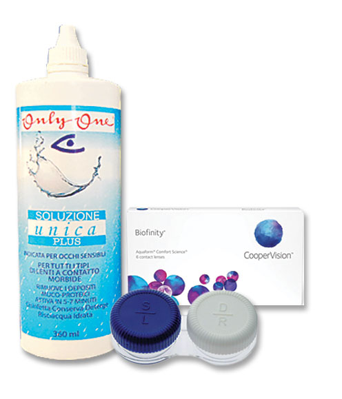 Komplekt Biofinity 3+3 läätse ja Unica Plus 360ml + konteiner