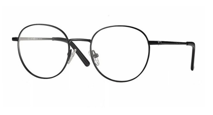 F034320001000 Metal Round Shiny Black + optilised prilliklaasid