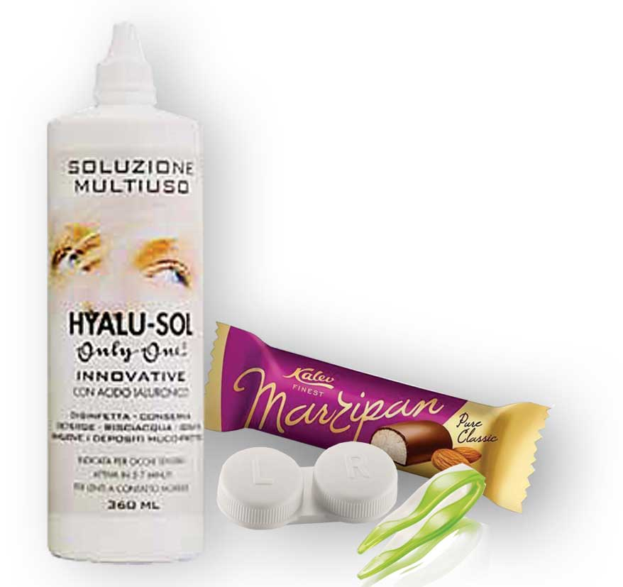 Подарочный комплект OnlyOne Hyalu-Sol 360 мл + антибактериальный контейнер + пинцеты