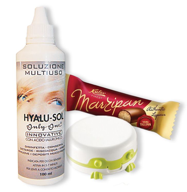 Подарочный комплект для очистки контактных линз и раствор Hyalu-Sol 100ml