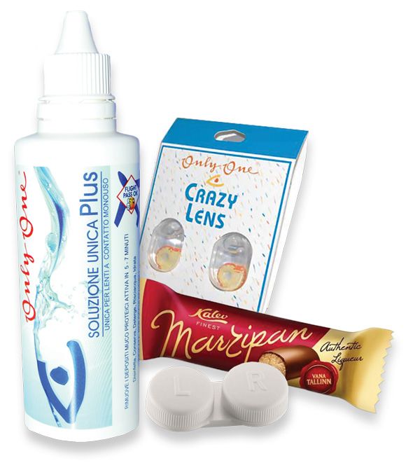 Gift Set: LUXE Crazy Lens 0,00 2 pcs, OnlyOne Unica Plus 100ml + Lens Case