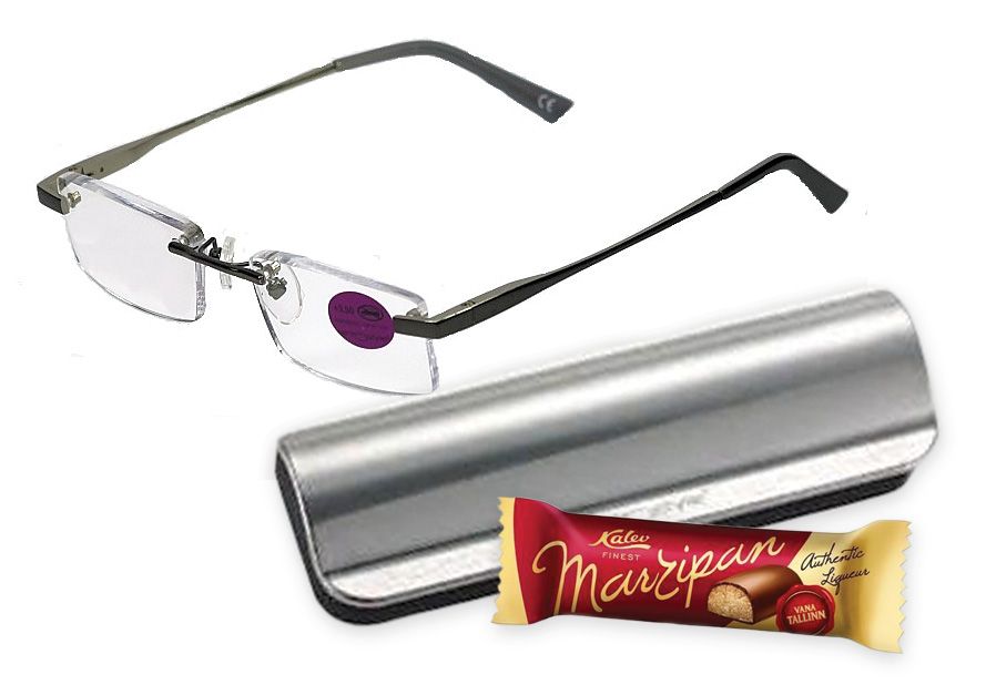 Подарочный комплект: винтовые очки для чтения Rimless 50 - РАСПРОДАЖА