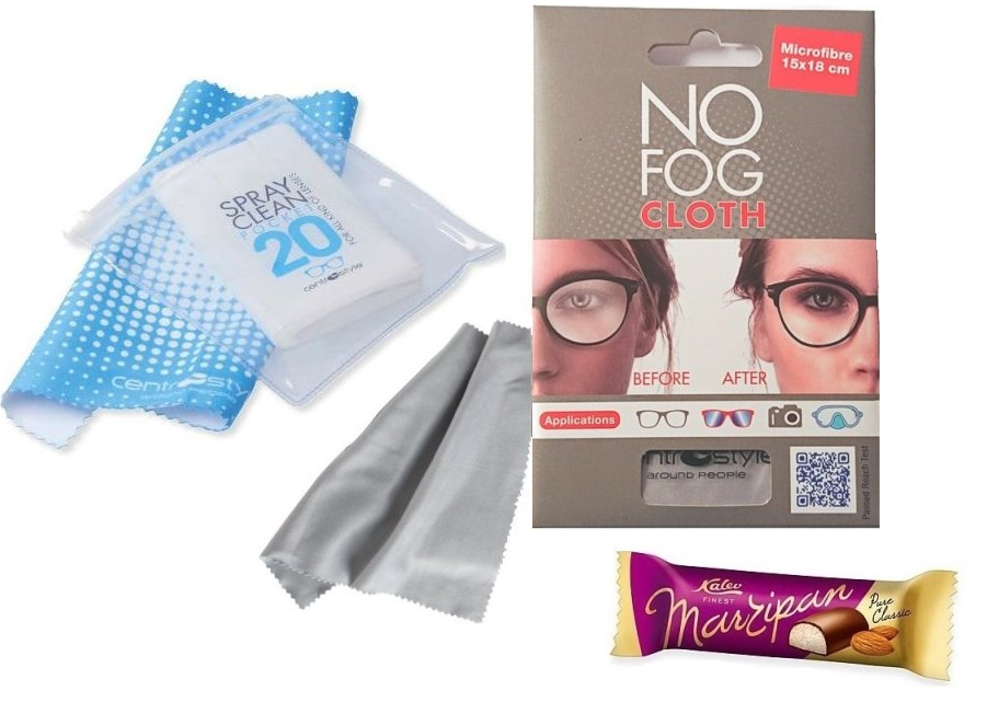 Gift Set: Fog No More cleaning cloth + Pocket Spray Clean Kit 20ml with Cloth