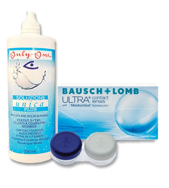 Komplekt Bausch Lomb ULTRA 3+3 läätse ja Unica Plus 360ml + konteiner