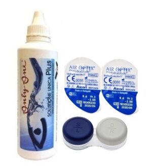 Stardikomplekt AirOptix plus HydraGlyde 2 tk + Unica Plus 100 ml + konteiner