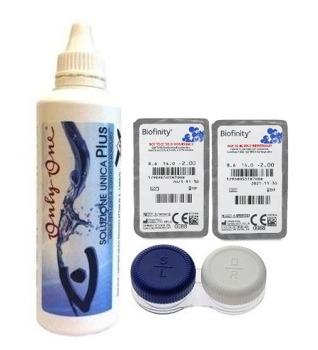 Stardikomplekt Biofinity 2tk + Unica Plus 100 ml + konteiner