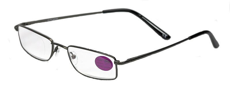 Metallraamidega lugemisprillid 6451 Half Eye Medium 51 metallik