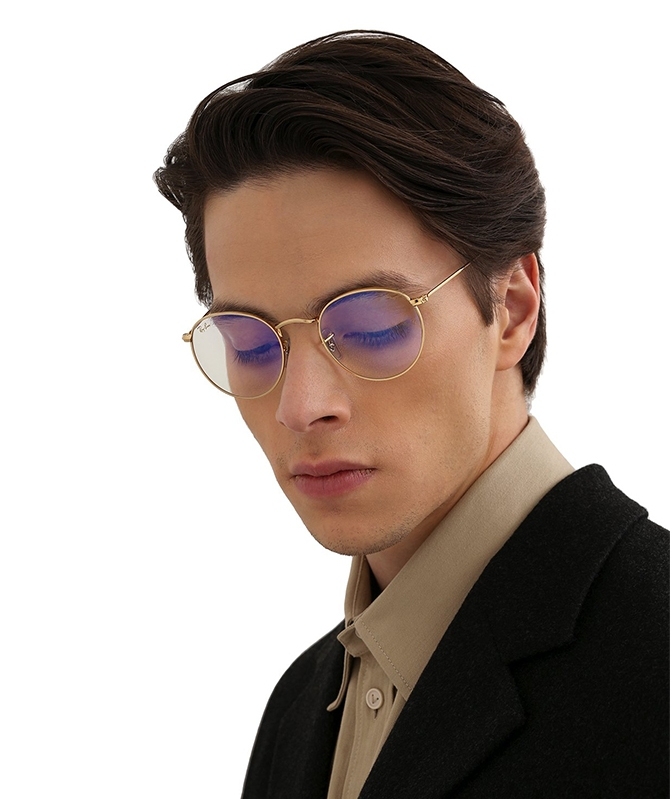 Ray-Ban 3447 9196BL Round Evolve Photochromic with Blue Light Filter (Size M)