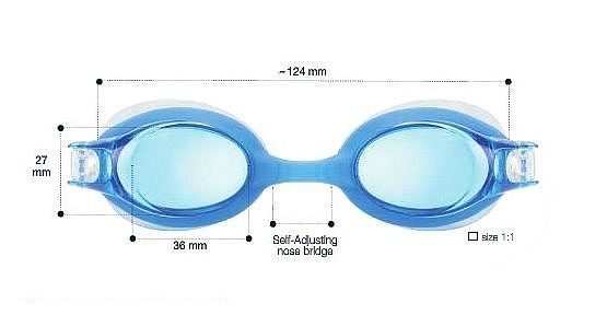 Optilised ujumisprillid SWIMMI 2 JUNIOR (sph +3,0 kuni -6,0)