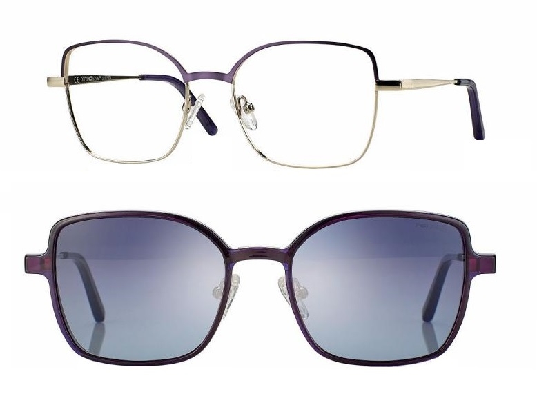 F0608 Matt Purple/Shiny Gold Metal + magnetkinnitusega klipid