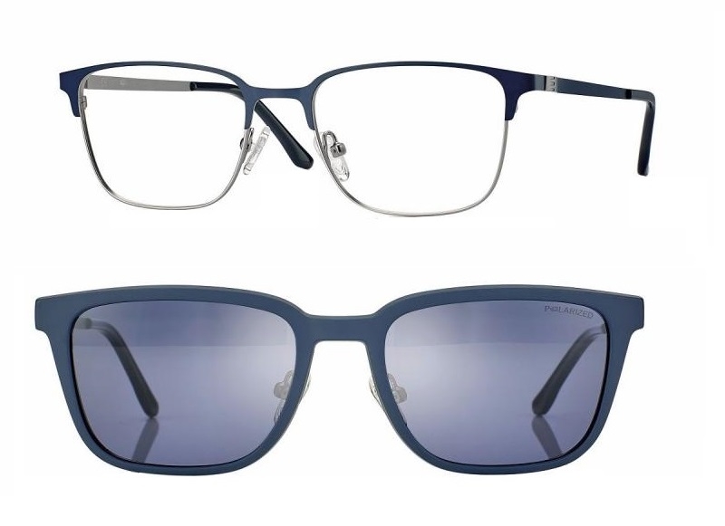 F0610 Matt Blue/Silver Metal + magnetkinnitusega klipid