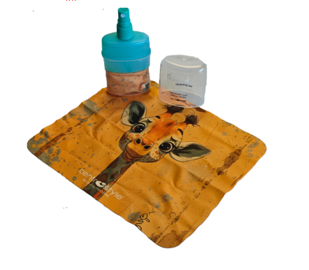 Prillipuhastuskomplekt Pocket Friend 20 ml + prillilapp